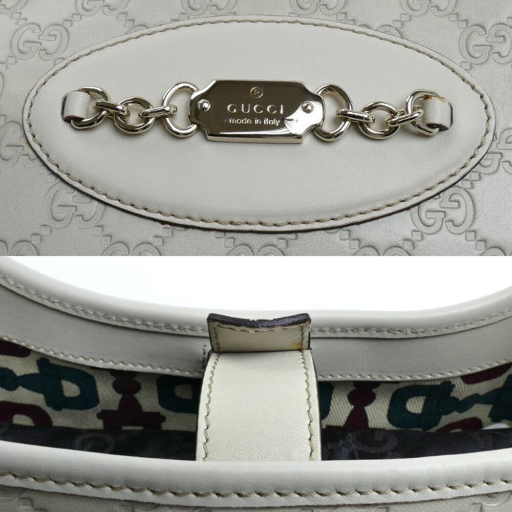 GUCCI Guccissima One-Shoulder Bag, White, 145778, Women's - Picture 7 of 9